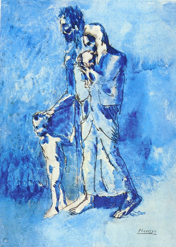 Picasso The family of blind man 1903